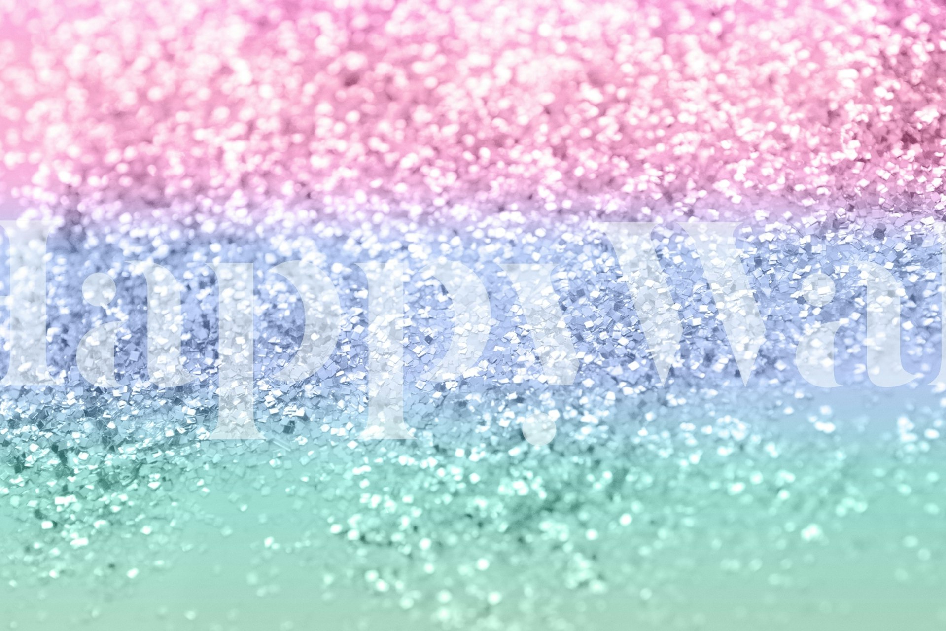 Ombre glitter wallpaper in pastel pink, purple, and green colors