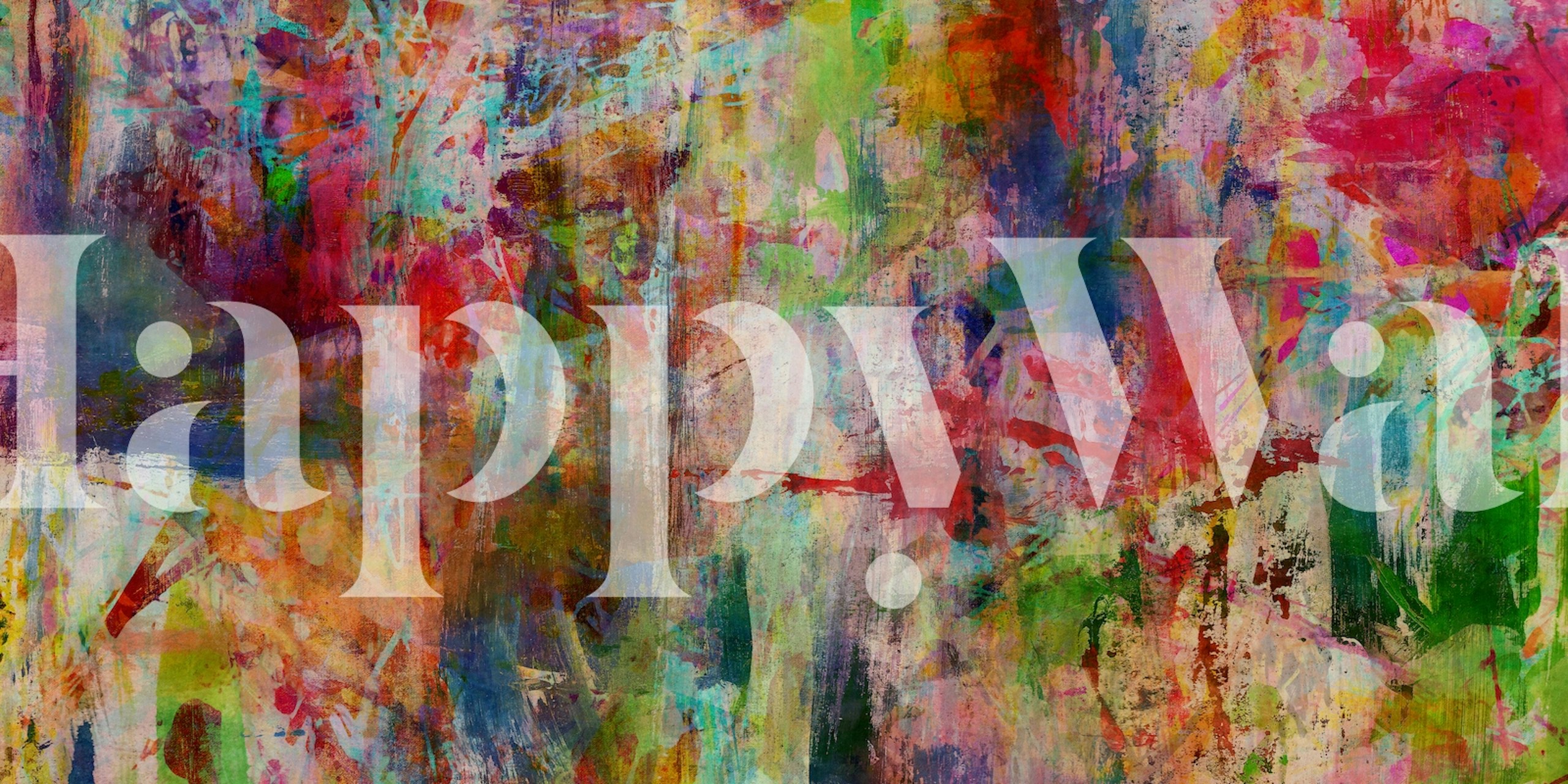 Colorful brush stroke patterns in vibrant hues wallpaper