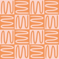 Ethnic Abstract Orange tapet