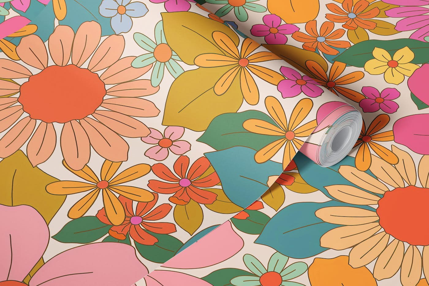 Beverly Floral wallpaper roll