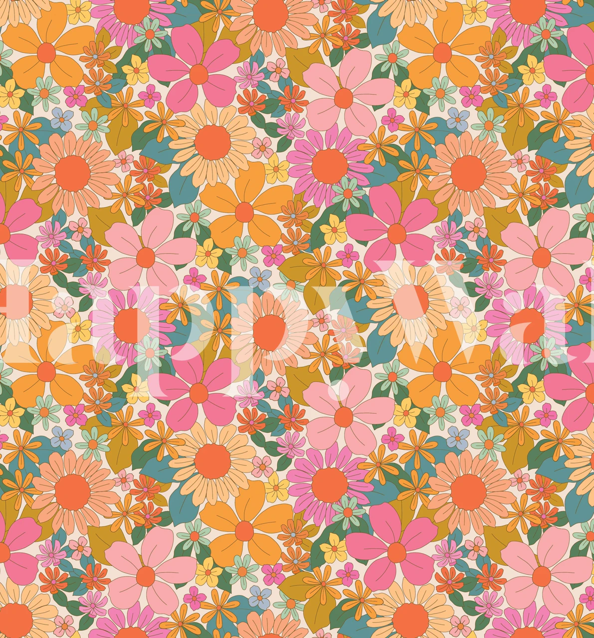 Beverly Floral wallpaper in a styled room