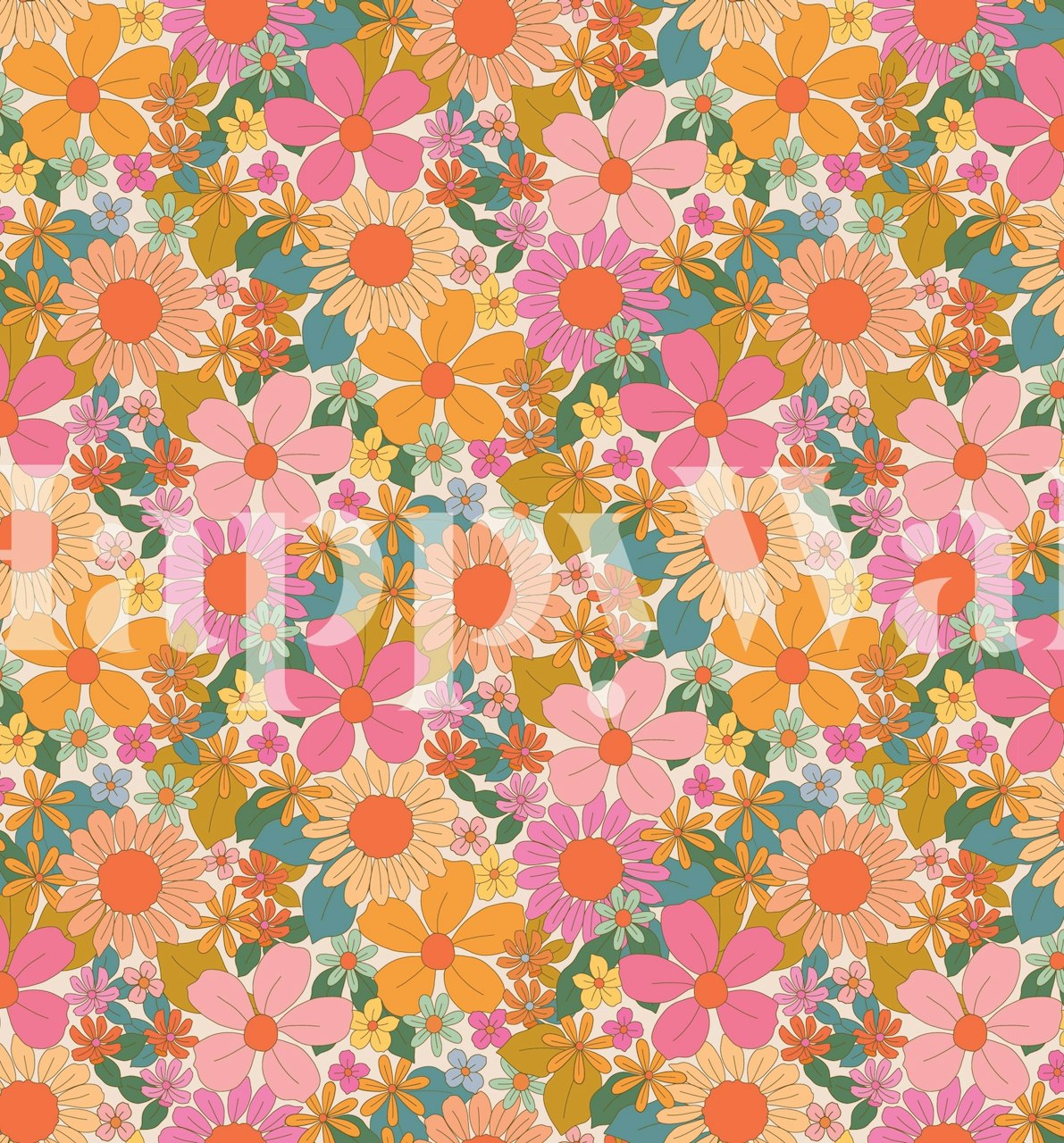 Beverly Floral wallpaper in a styled room