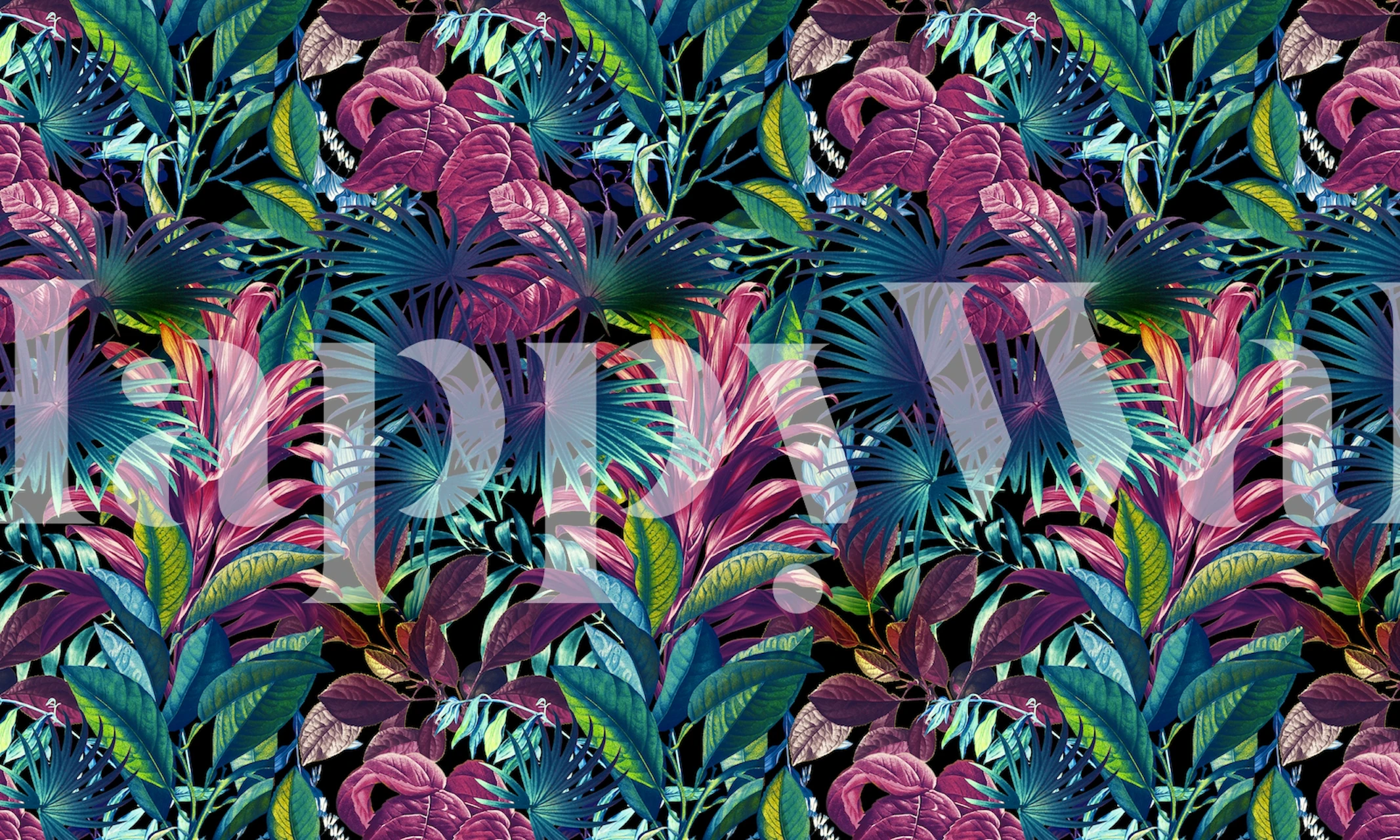 Tropical Garden XV - Night tapet i et rum