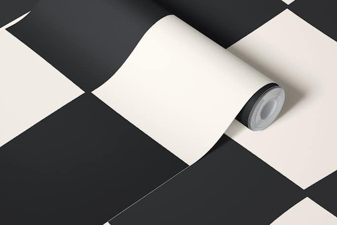 Liquid Grid Black Whitewallpaper roll