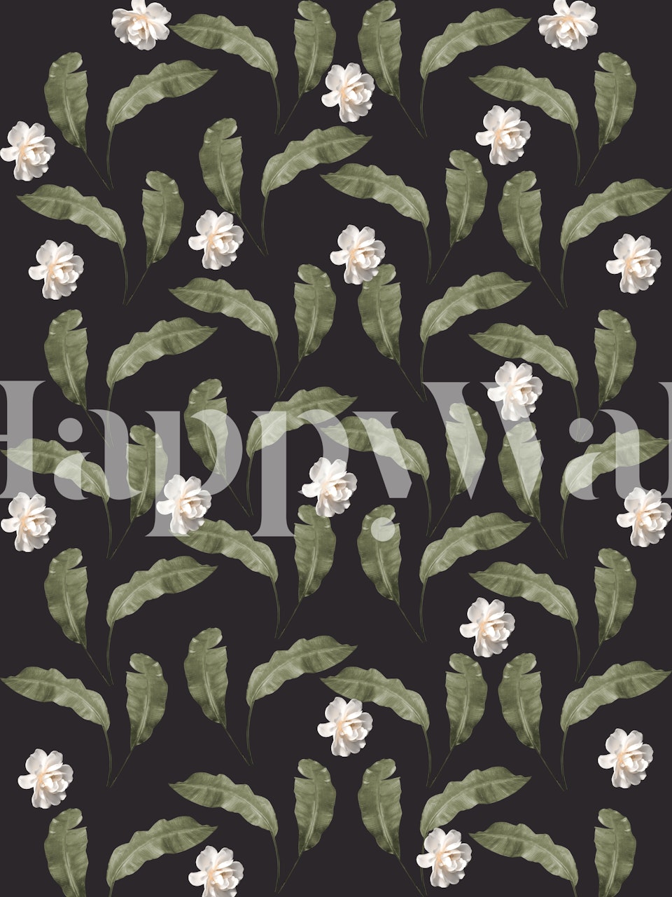 Tapeta Leaves i flowers w pokoju