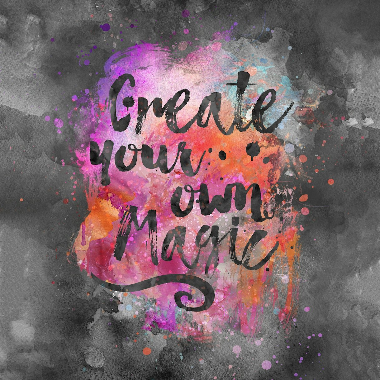 Magic Inspiring Typography Art Wallpaper - Happywall