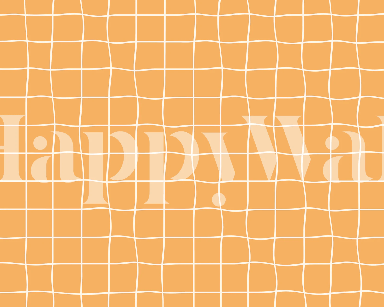 Minimal Grids Orange wallpaper in a room