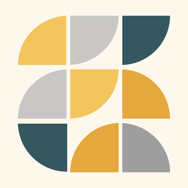 Mid Century Circles Yellow