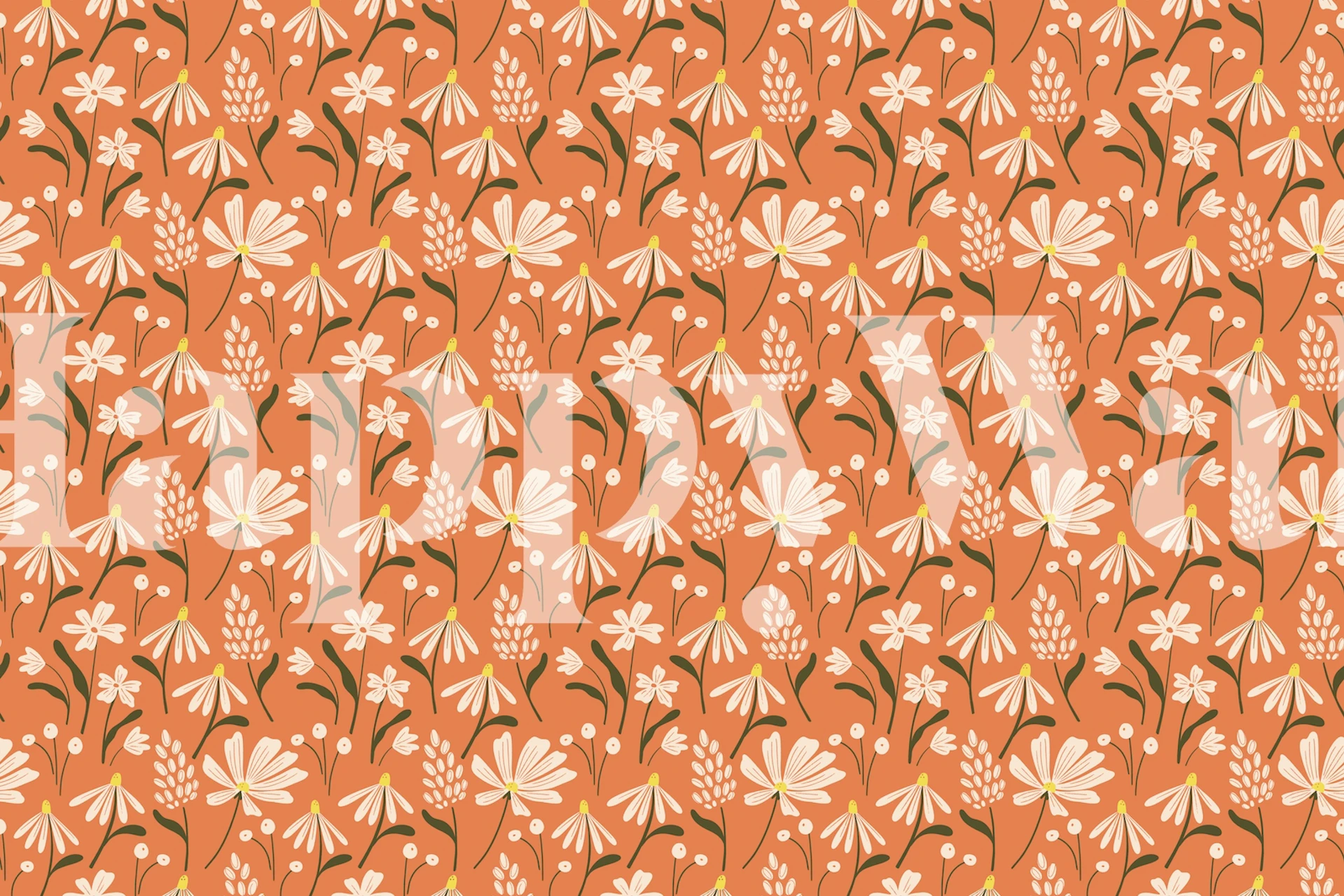 Garden Blooms floral wallpaper design