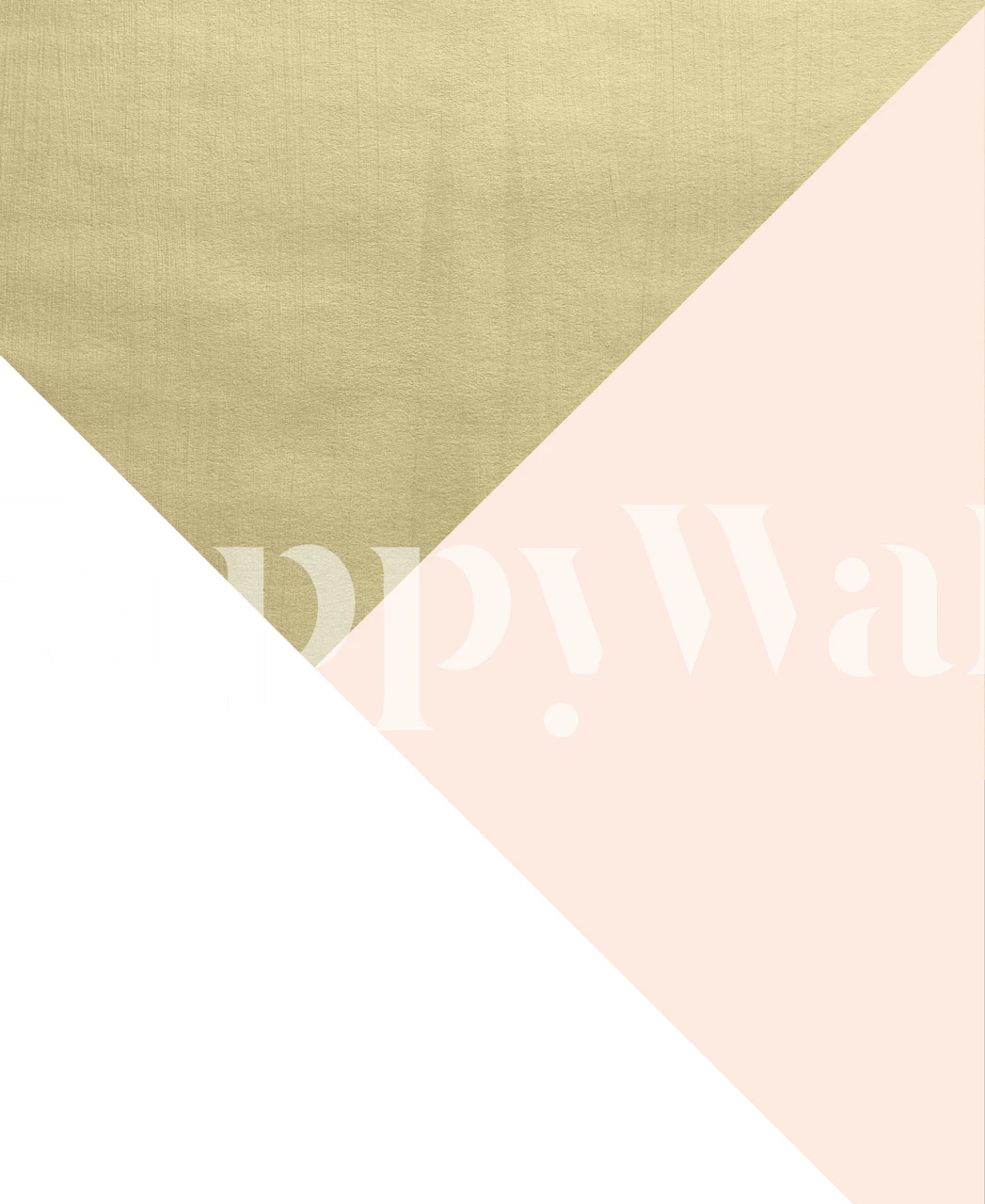 Geometric blush white and gold wallpaper
