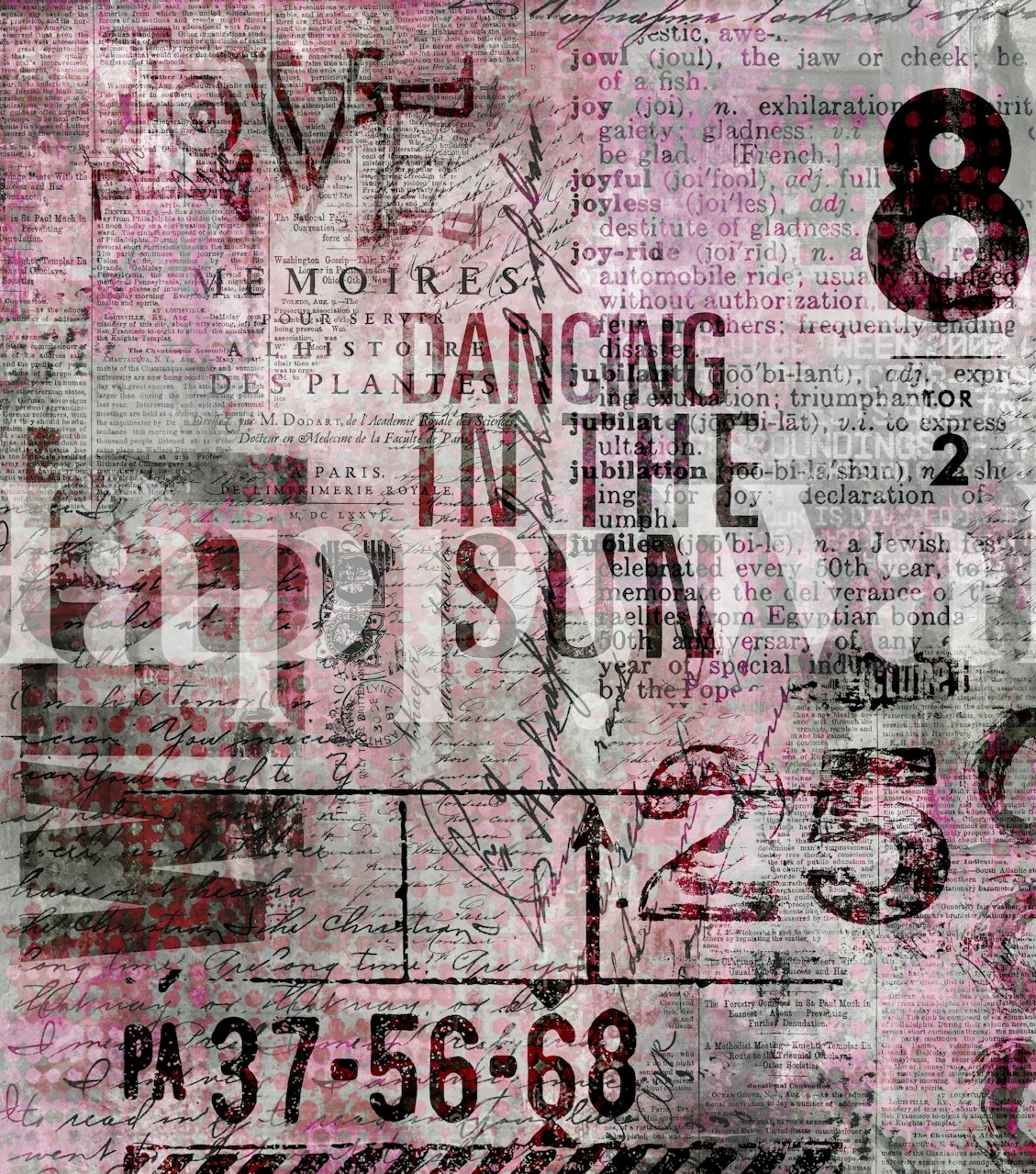 Mural de pared Urban Street Art Pink con graffitis y elementos abstractos