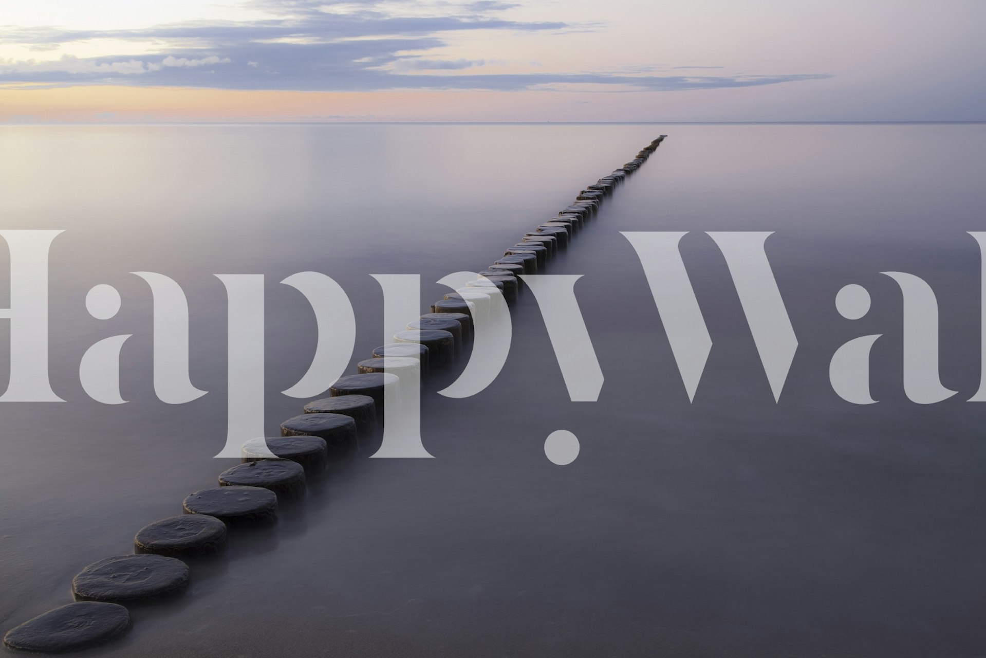 Breakwater wallpaper displayed in a room