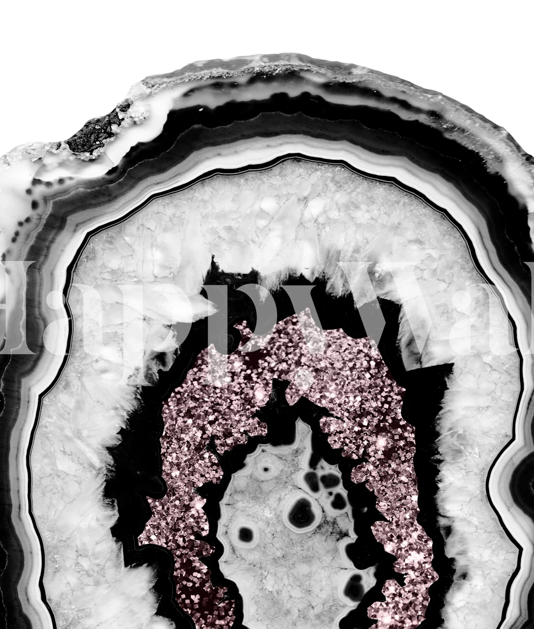 Black and white agate wallpaper with sparkling details