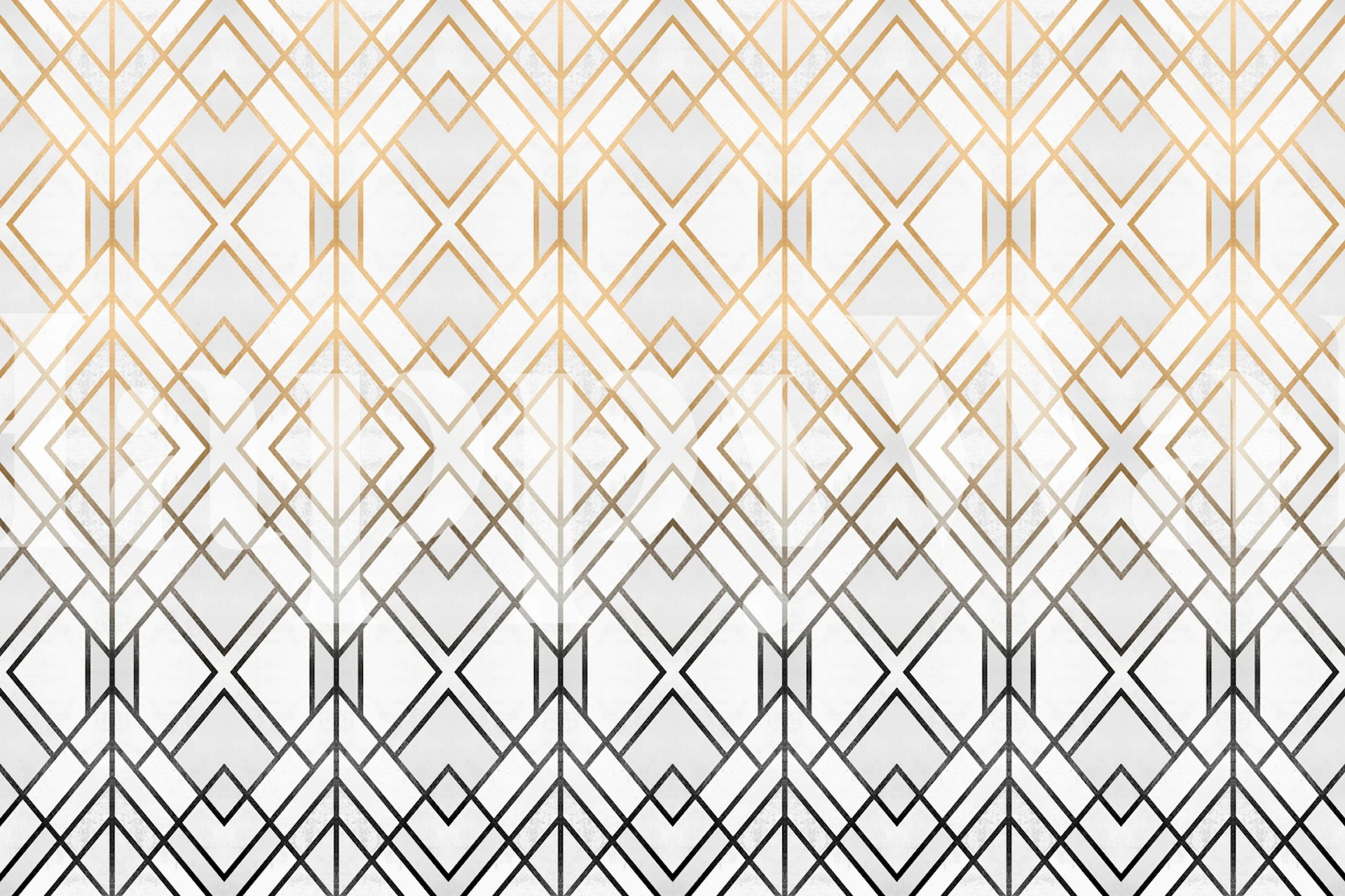 Tapeta Gold And Grey Geo v místnosti