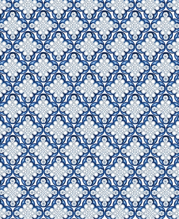 Indigo Blue Moroccan Tile 3