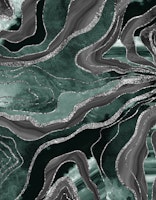 Green Black Marble Agate 1a behang