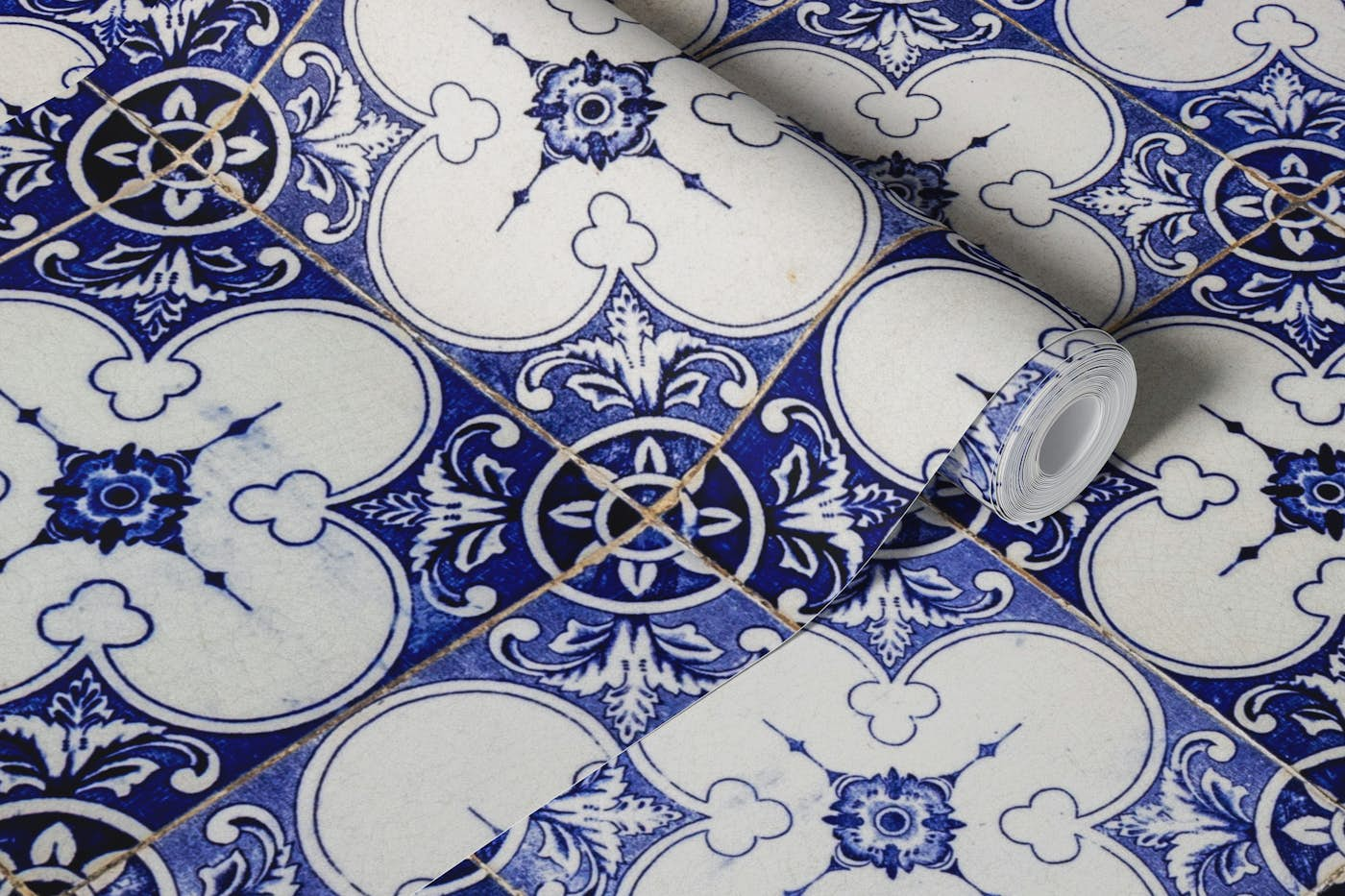 Azulejos-Portugese tiles wallpaper roll