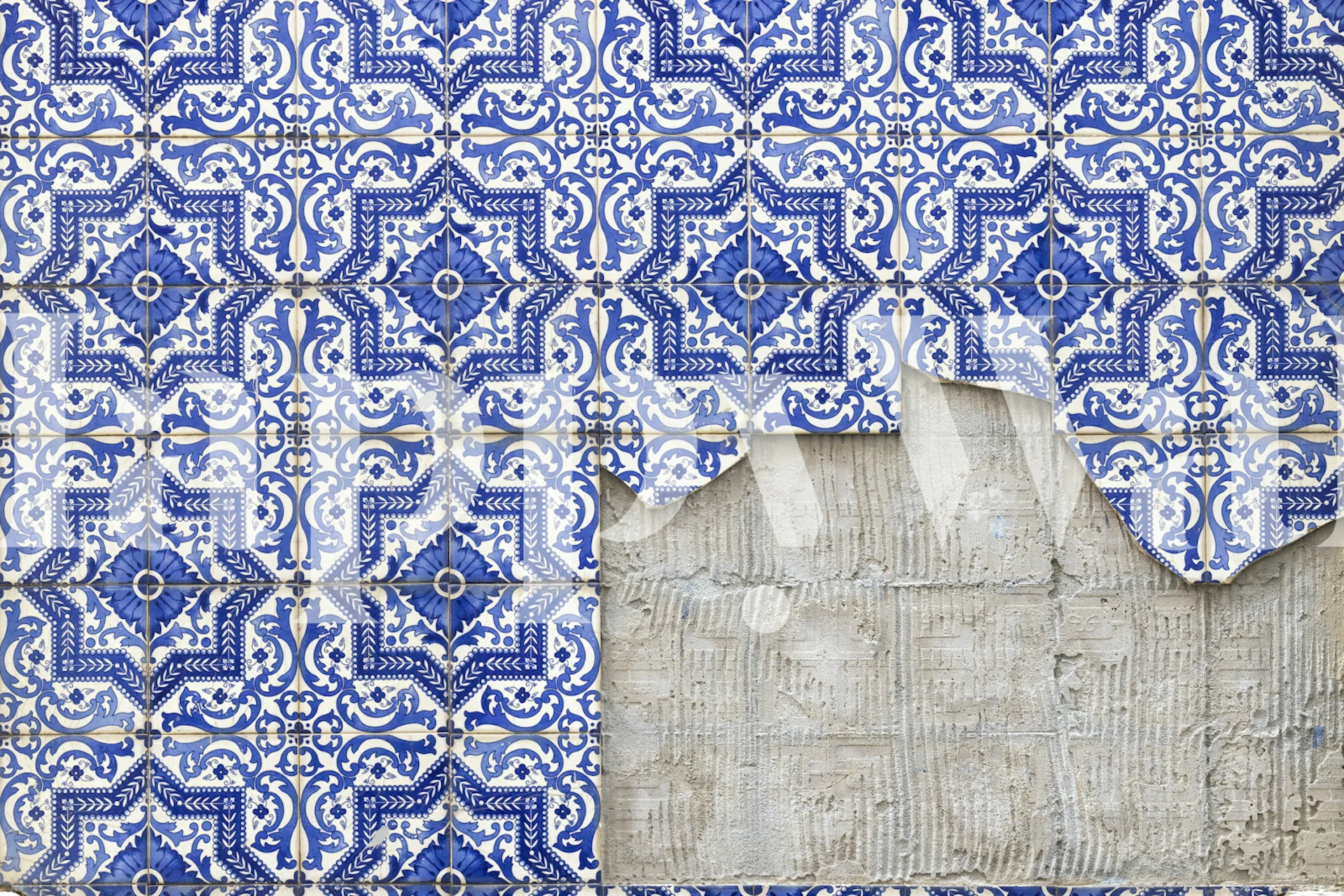 Niebo i biała tapeta Azulejos tiles