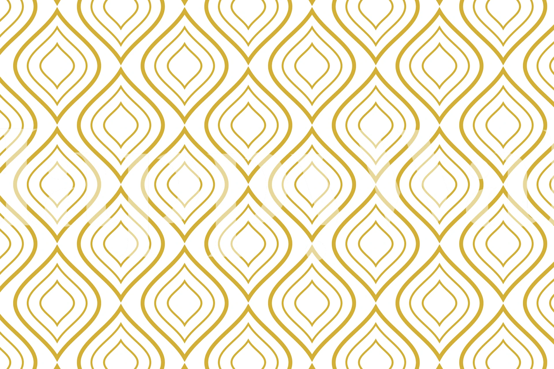 Gold and white abstract geometric wall mural design