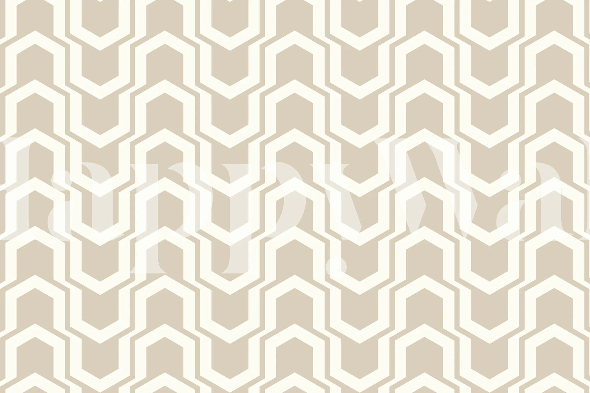 Carta da parati con motivo geometrico esagonale in delicati toni neutri