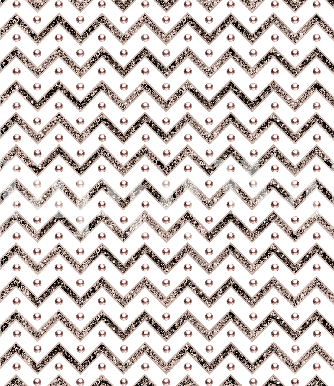 Rose gold chevron pattern with glitter accents wallpaper