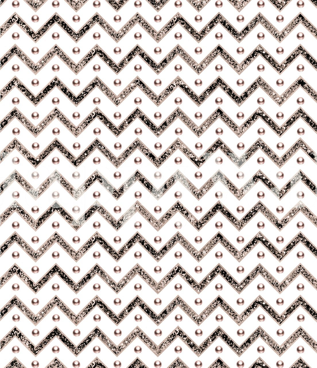 Papel de parede Chevron Glitter Gemstone em um quarto