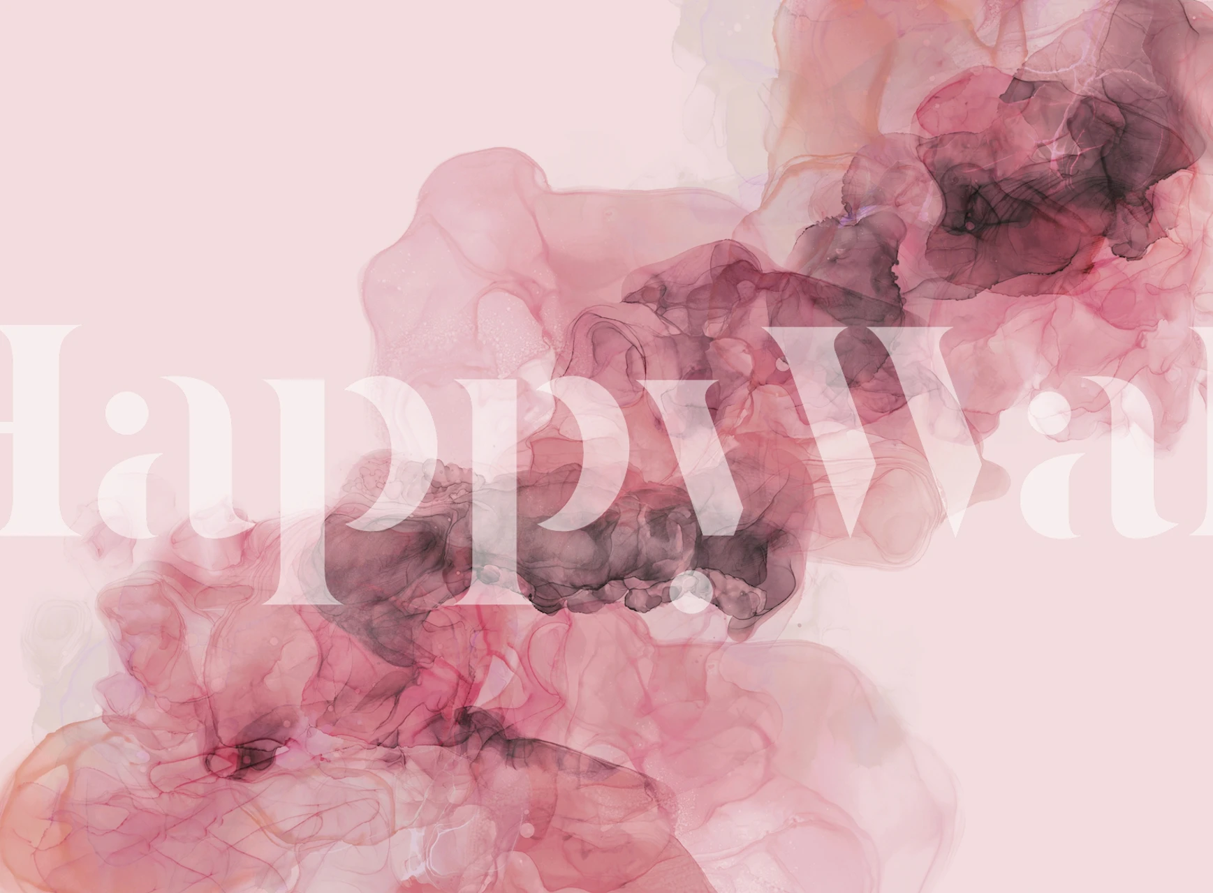 Ink Texture Soft Pastel Pink-tapetti huoneessa