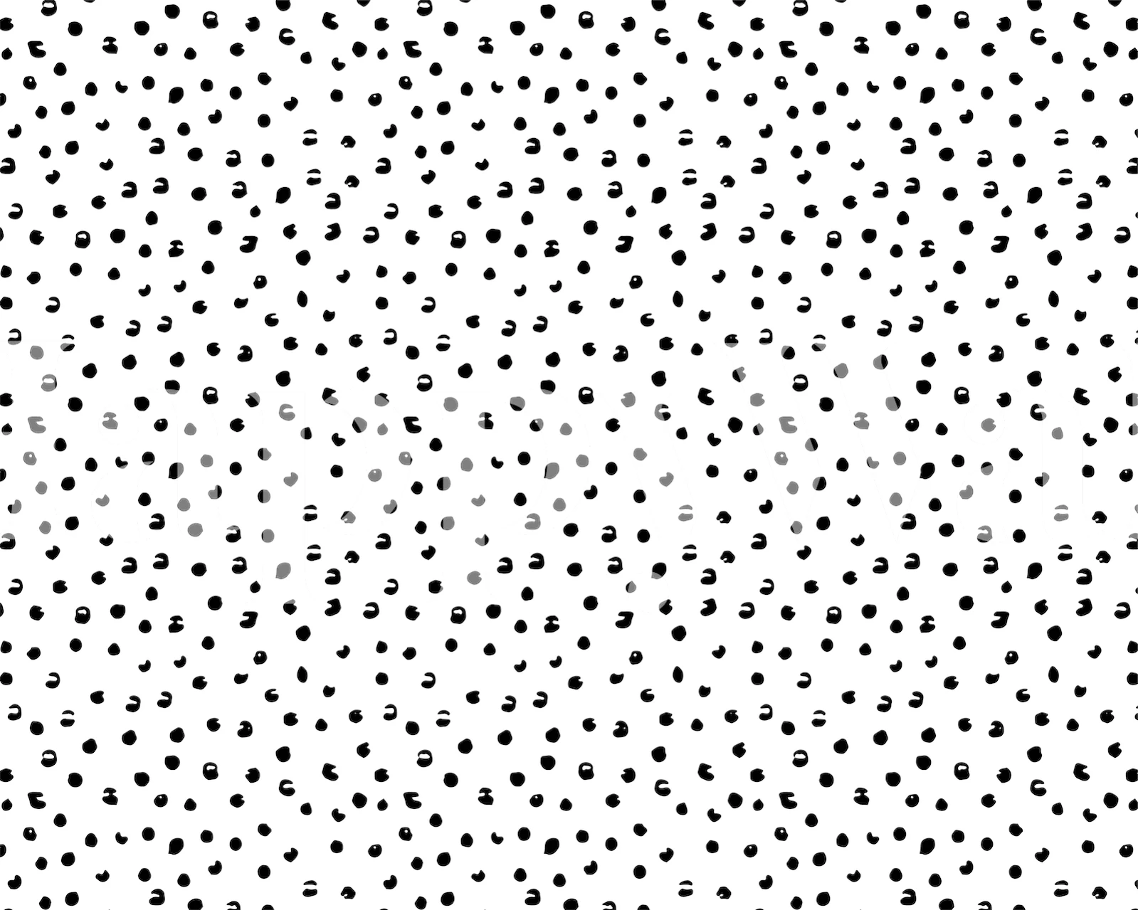 Black and white polka dot pattern wallpaper