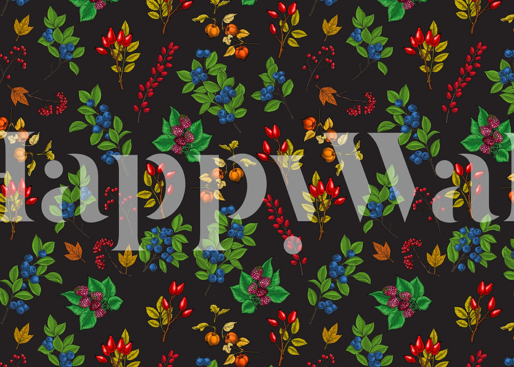 Diseño de papel pintado Autumn berries