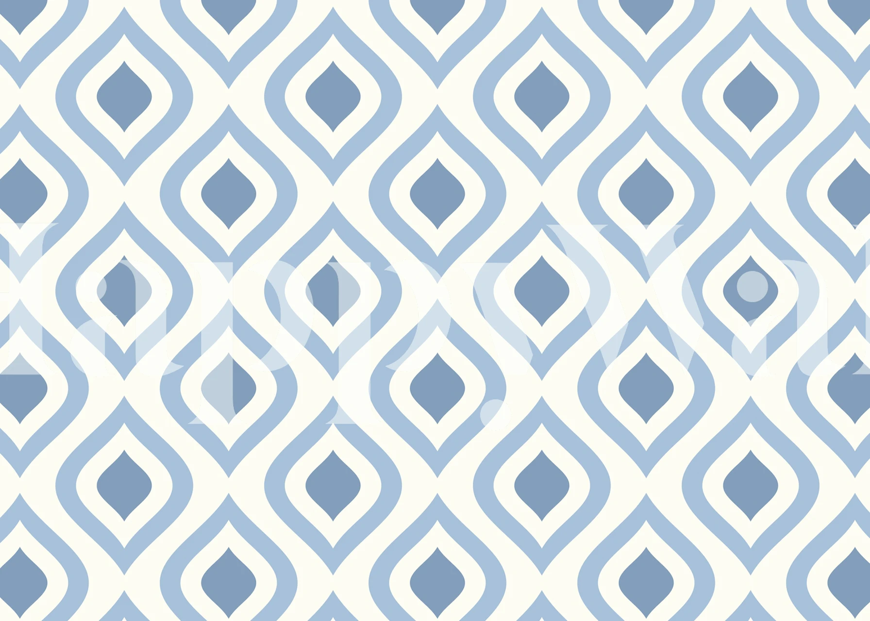 Abstract geometrical wallpaper in a room