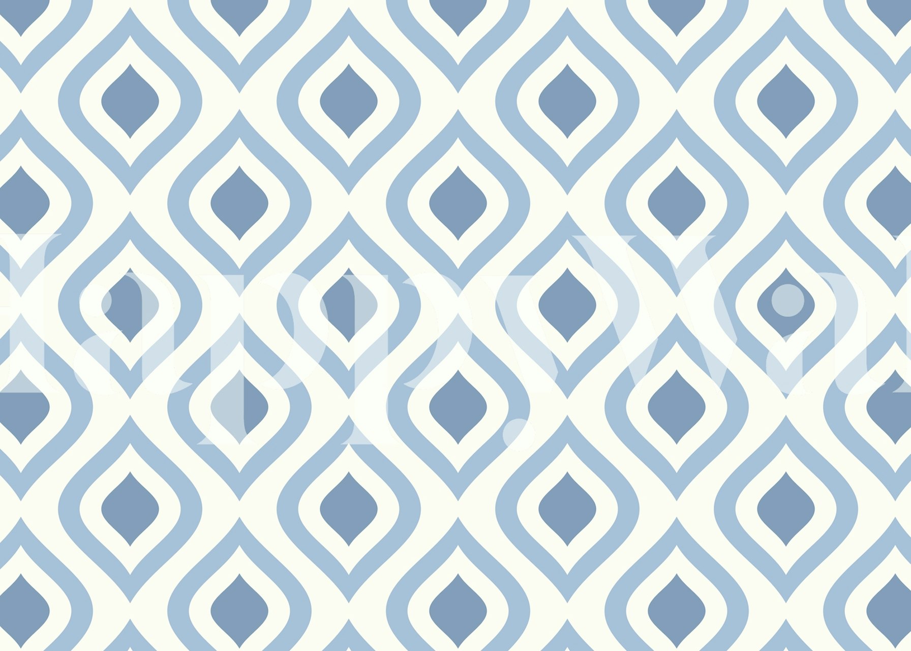 Abstract geometrical wallpaper in a room