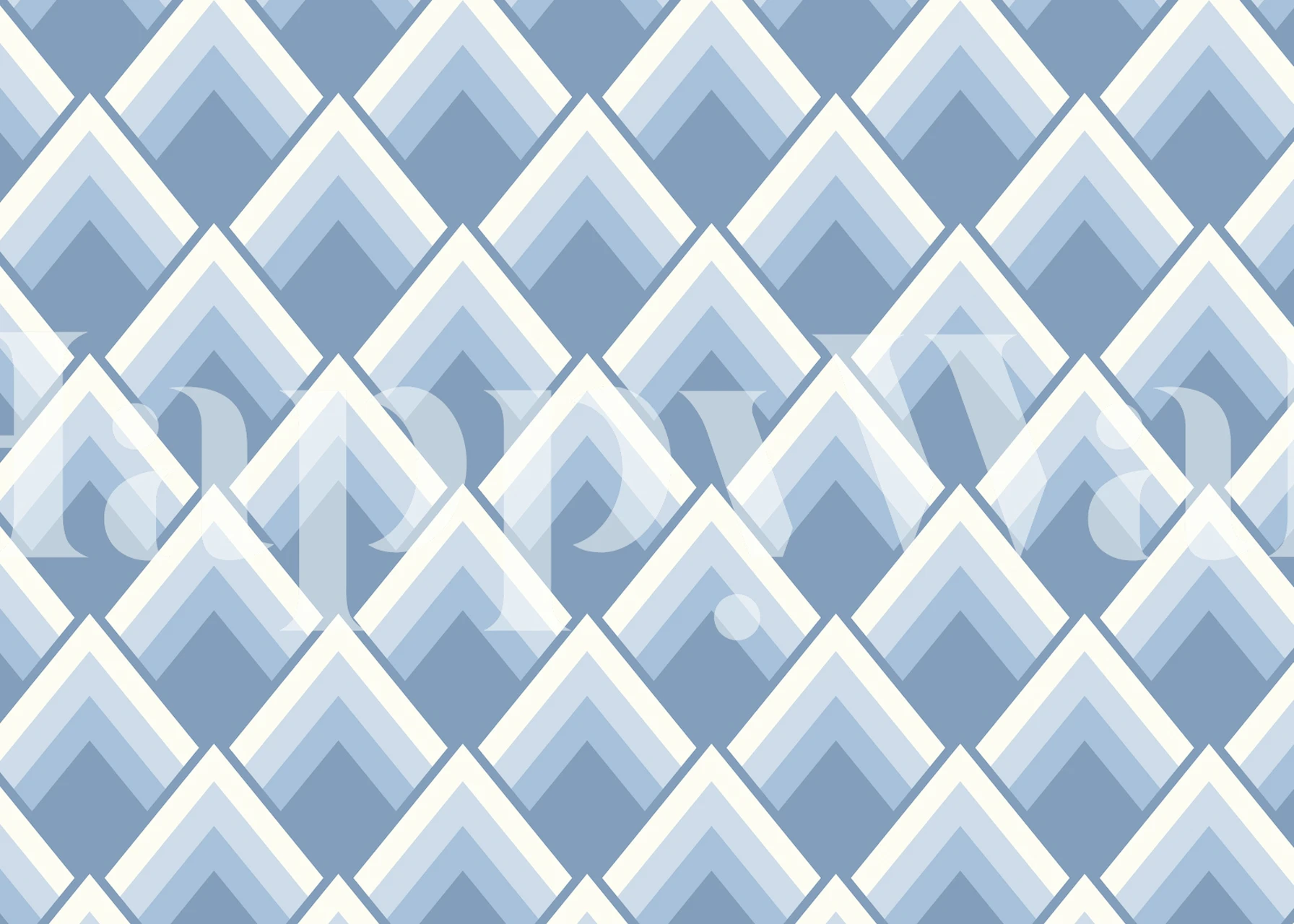 Abstract geometric pattern wallpaper in room display