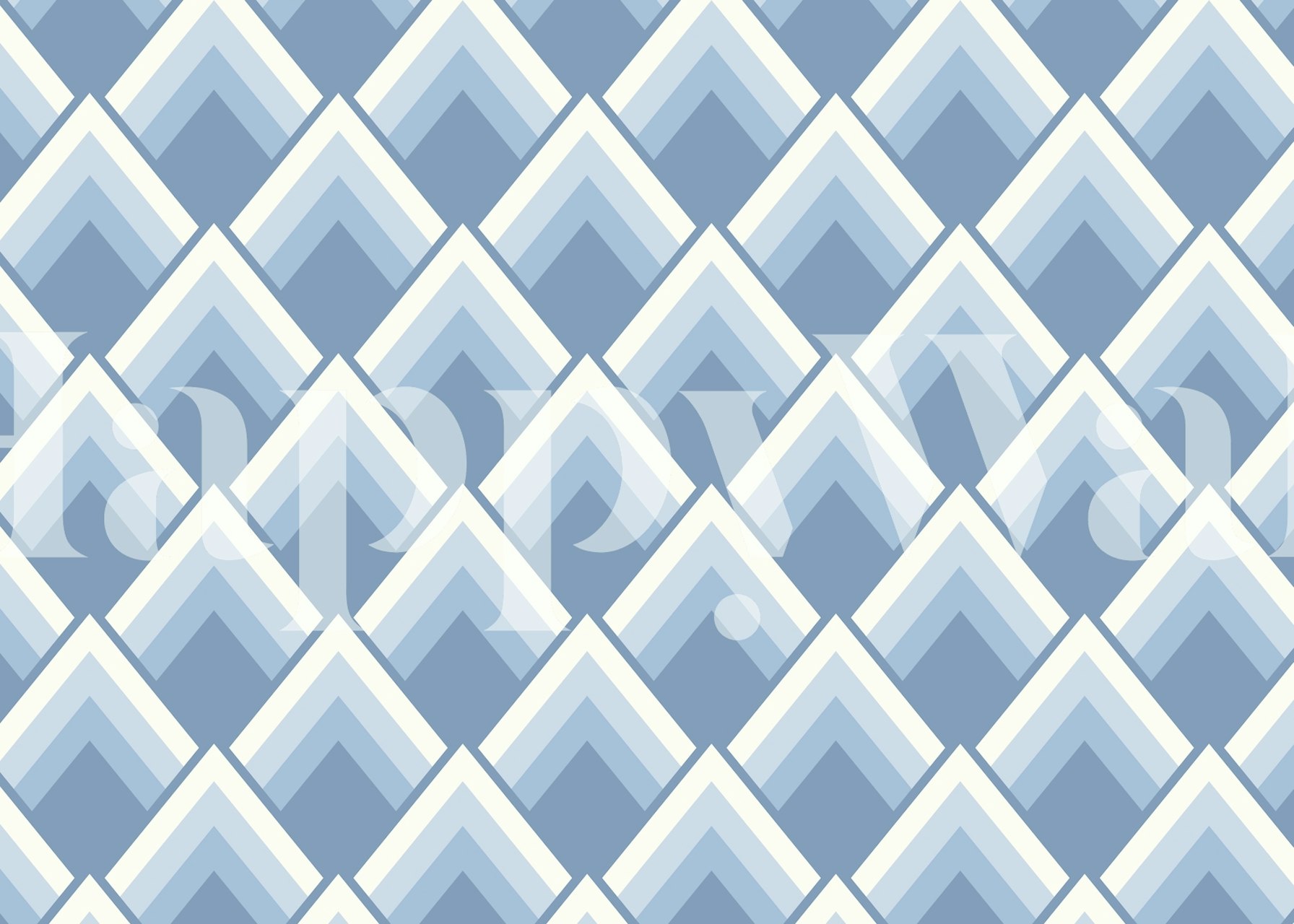 Abstract geometric pattern wallpaper in room display