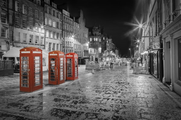 Telephone boxes in Edinburgh