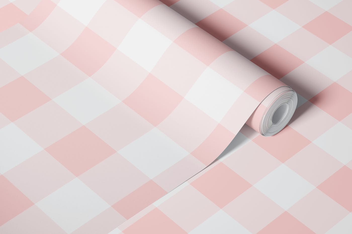 Rose Gingham wallpaper roll