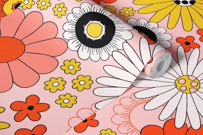 Groovy Floralswallpaper roll