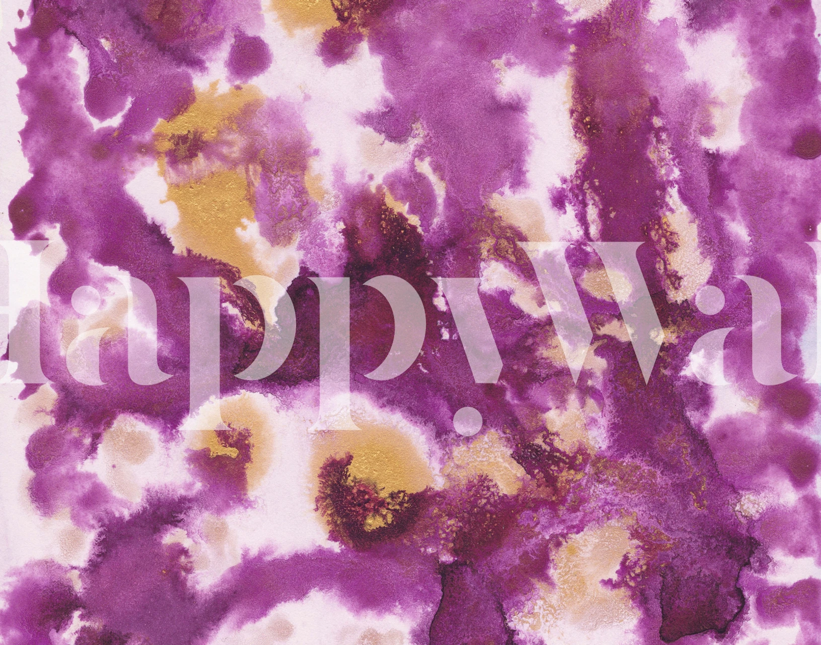 Pink gold abstract wallpaper in a stylish room