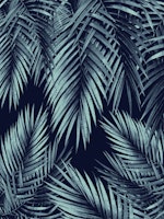 Palm Leaf Jungle Night Vibes 1 carta da parati