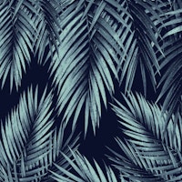 Palm Leaf Jungle Night Vibes 1 behang