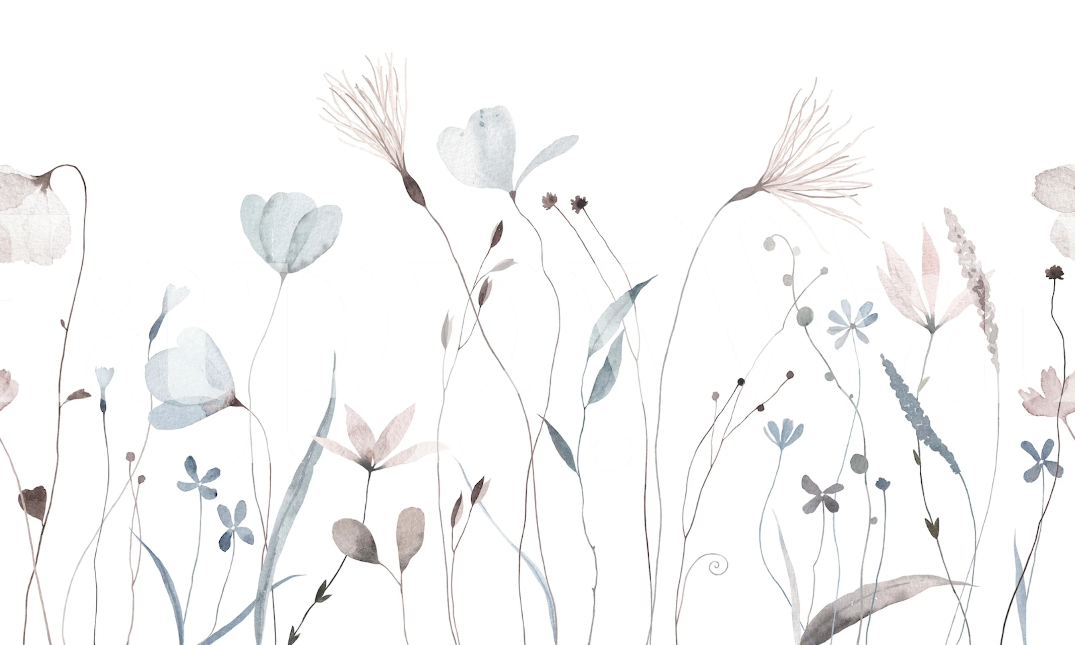 Elegancki wzór tapety z wildflowers i herbs