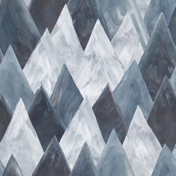 Gouache mountain peaks