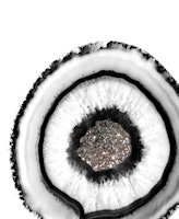 White Agate with Silver 1 tapet