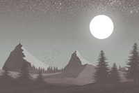 The cold mountains at night papel de parede