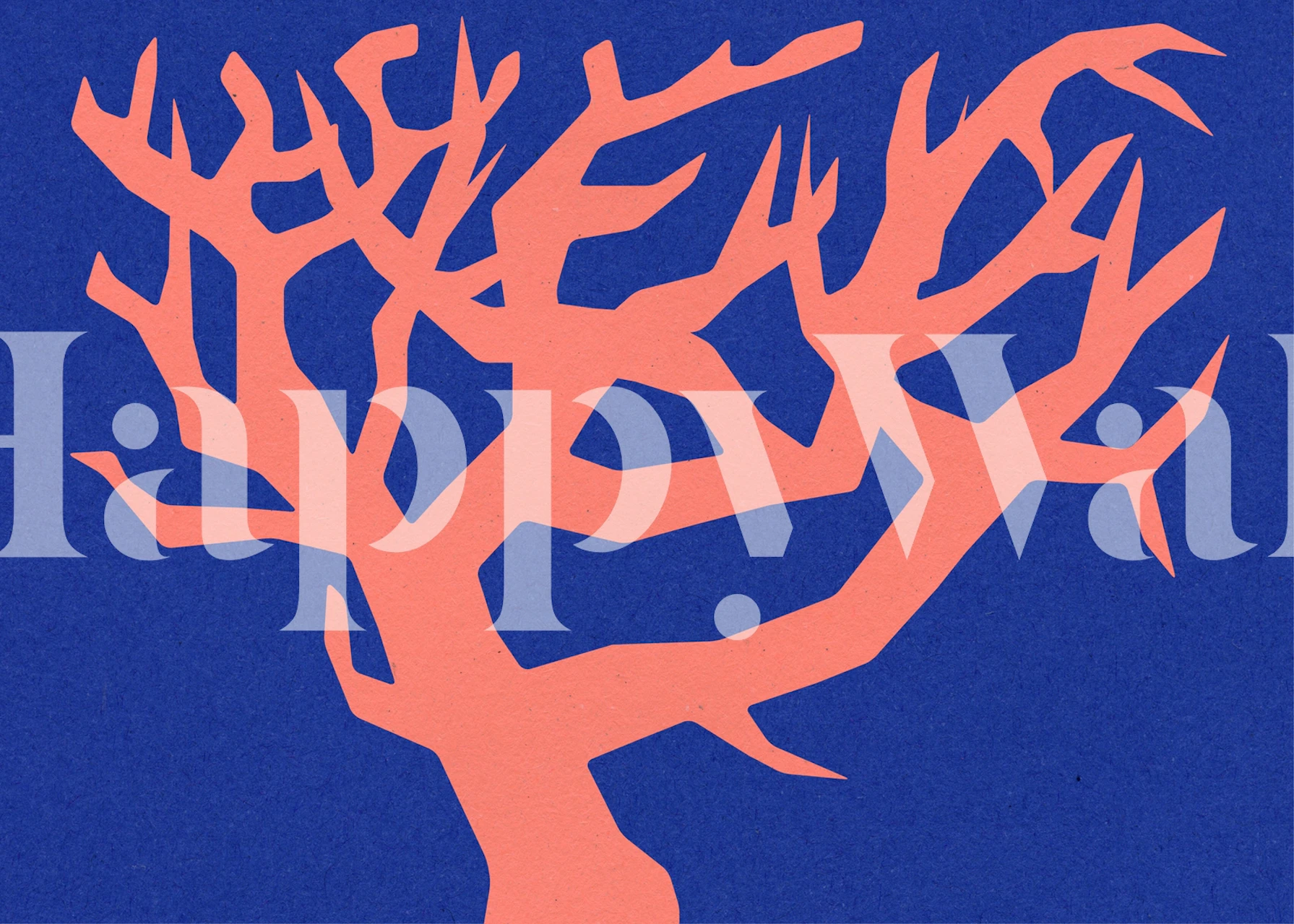 Coral branches on a blue background wallpaper