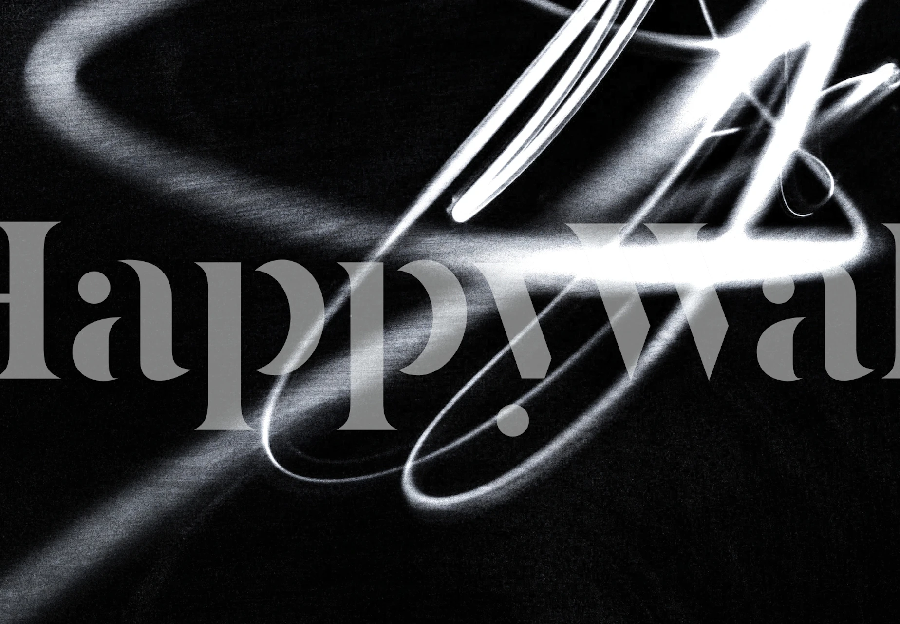 Black and white abstract patterned wallpaper with dynamic lines