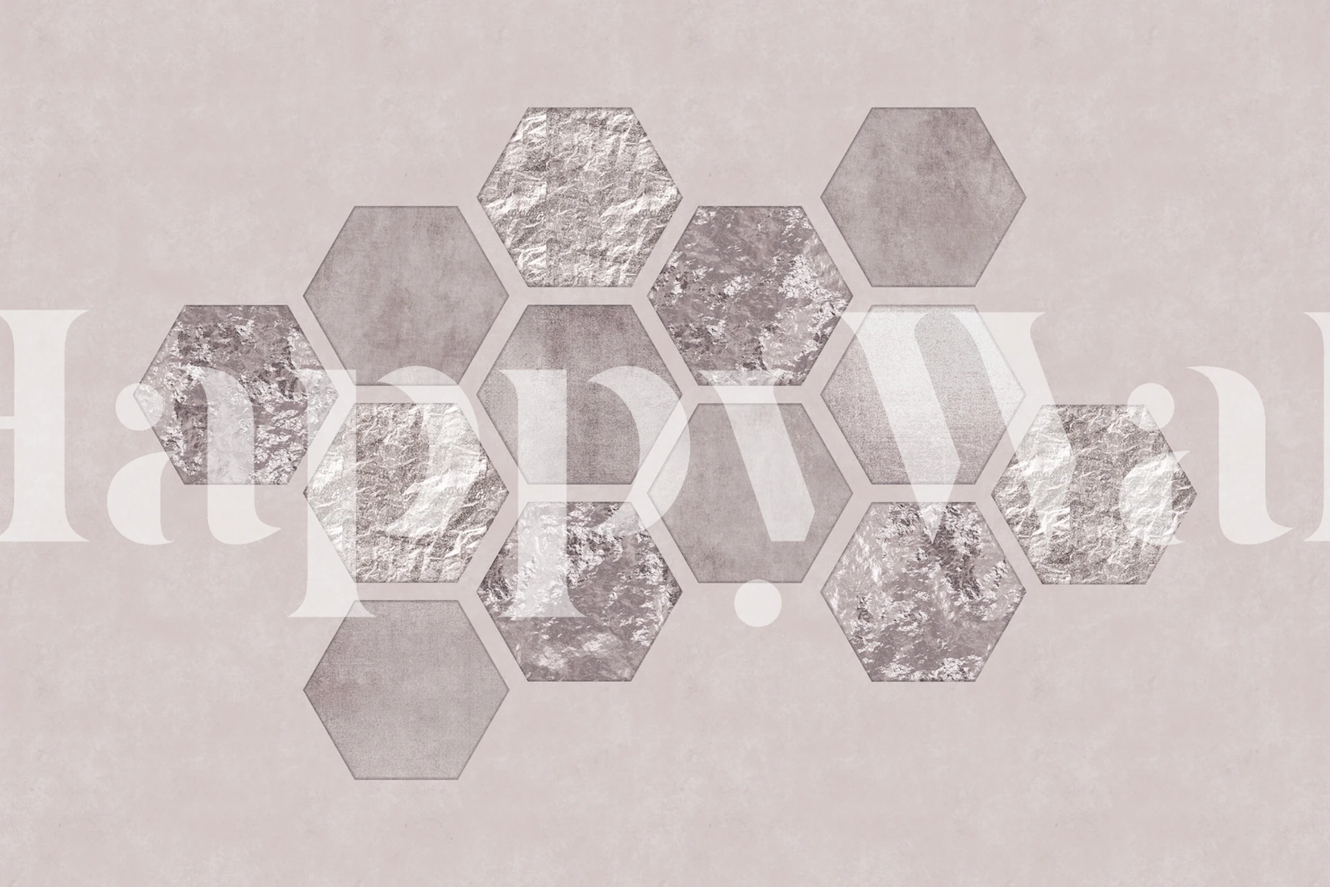 Hexagon Minimalist Geometric tapet i et rom