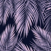 Palm Leaf Jungle Night 2 behang