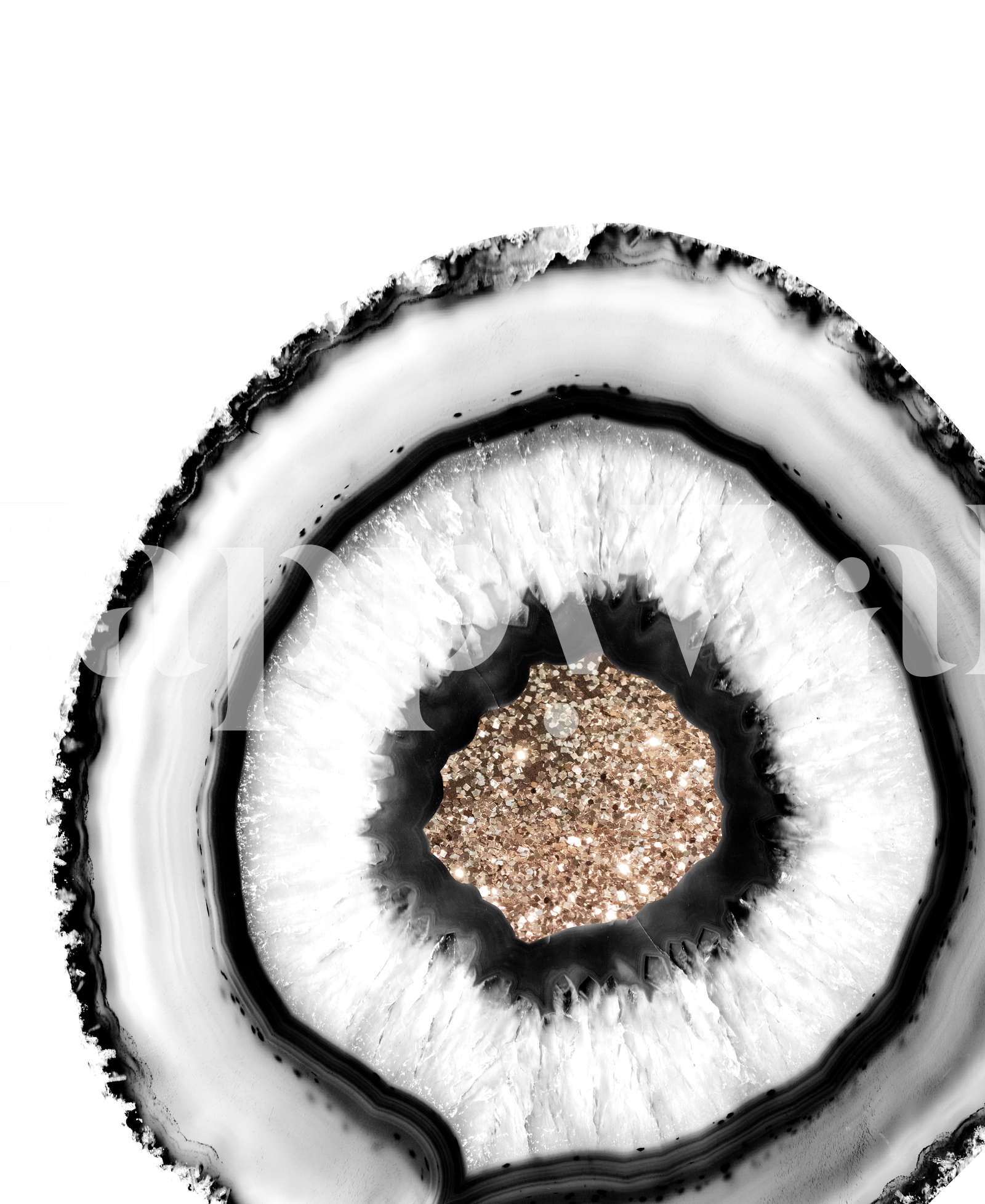 White Agate Gold Glitter 1 Wallpaper Happywall