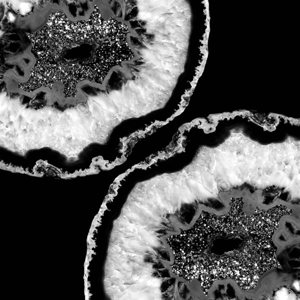 Gray Black White Agate 7