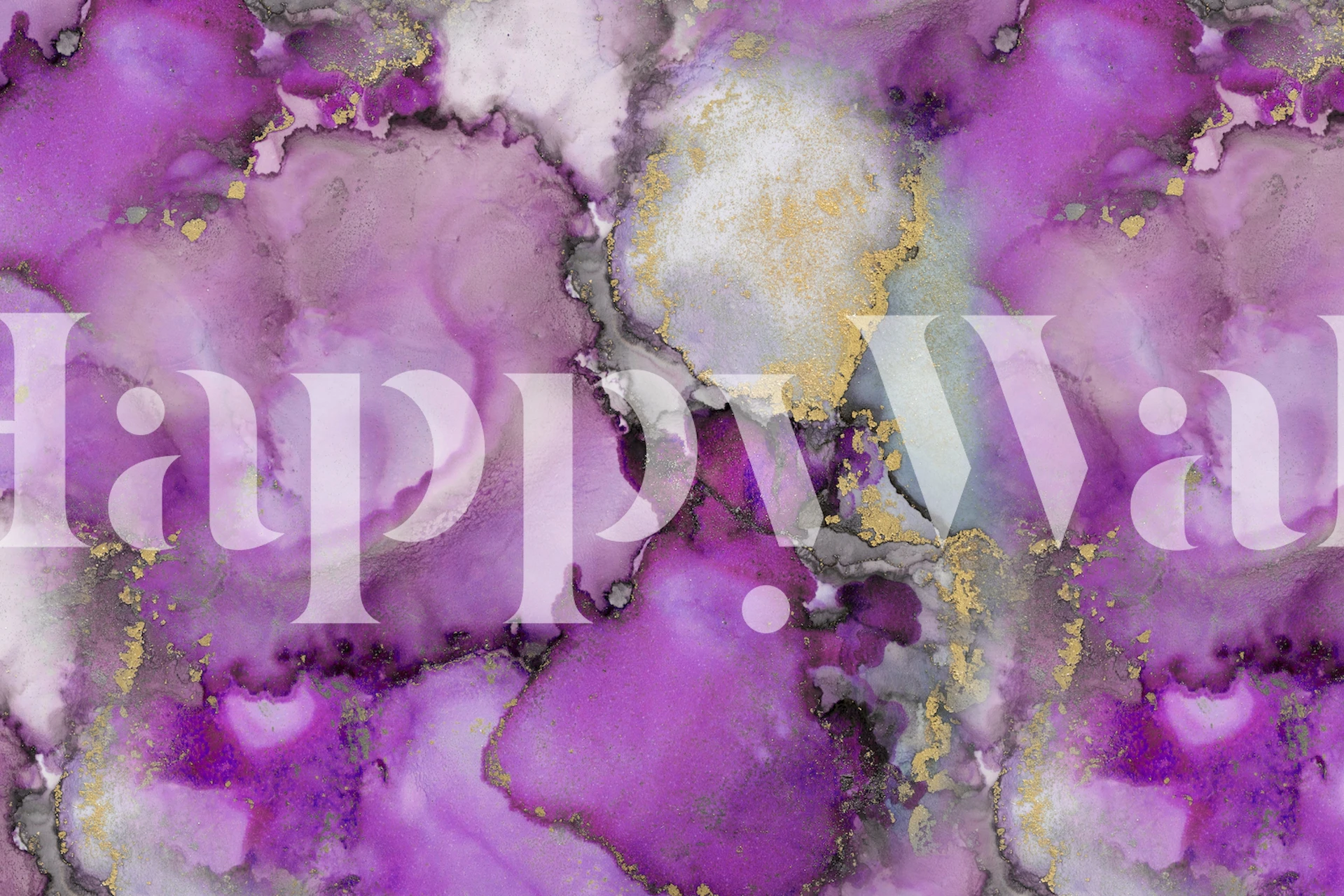 Abstract Pink Gold Marble Art wallpaper in a room